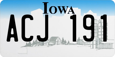 IA license plate ACJ191