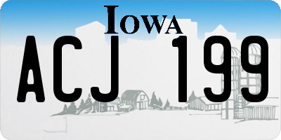 IA license plate ACJ199