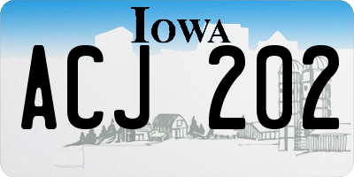 IA license plate ACJ202