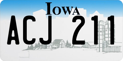 IA license plate ACJ211