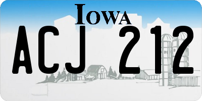 IA license plate ACJ212