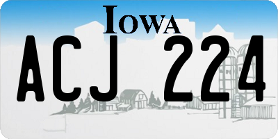 IA license plate ACJ224