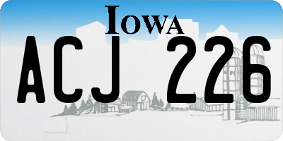 IA license plate ACJ226