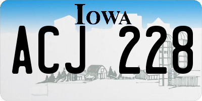 IA license plate ACJ228