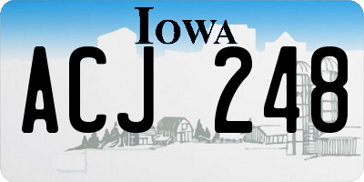 IA license plate ACJ248