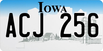 IA license plate ACJ256