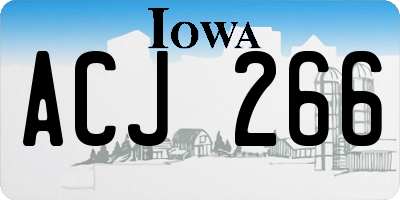 IA license plate ACJ266