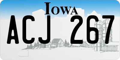 IA license plate ACJ267