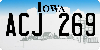 IA license plate ACJ269