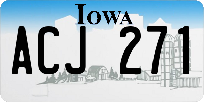 IA license plate ACJ271