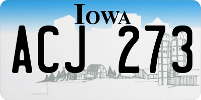 IA license plate ACJ273