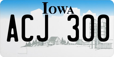 IA license plate ACJ300