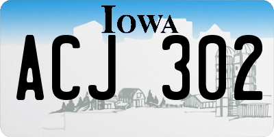 IA license plate ACJ302