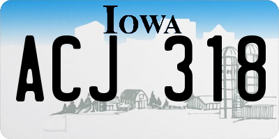 IA license plate ACJ318