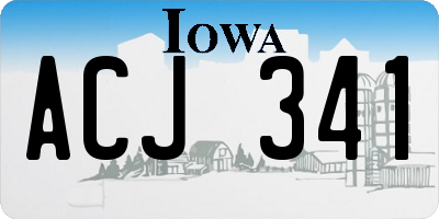IA license plate ACJ341