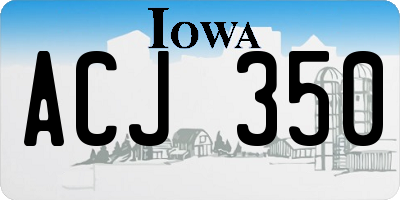 IA license plate ACJ350