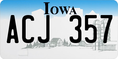 IA license plate ACJ357