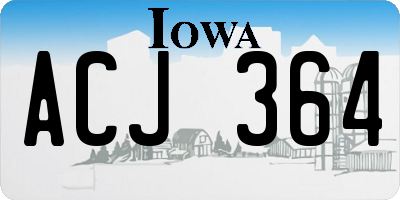IA license plate ACJ364