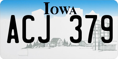 IA license plate ACJ379