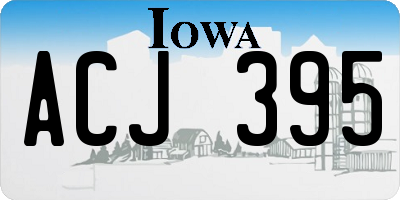 IA license plate ACJ395
