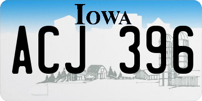 IA license plate ACJ396