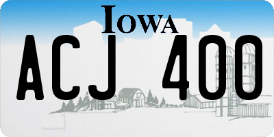 IA license plate ACJ400