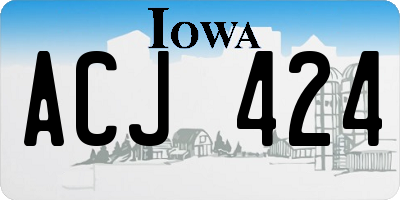 IA license plate ACJ424