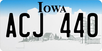 IA license plate ACJ440
