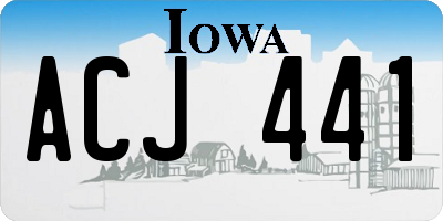 IA license plate ACJ441