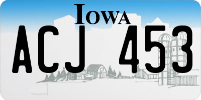 IA license plate ACJ453