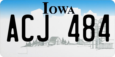IA license plate ACJ484