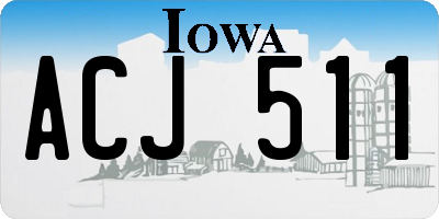 IA license plate ACJ511