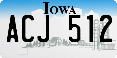 IA license plate ACJ512