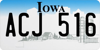 IA license plate ACJ516