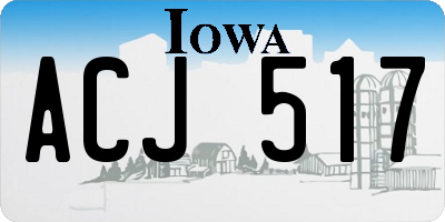IA license plate ACJ517