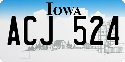IA license plate ACJ524