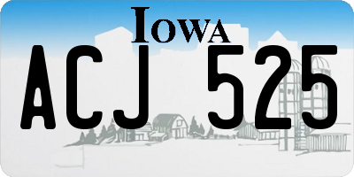 IA license plate ACJ525
