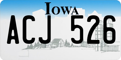 IA license plate ACJ526