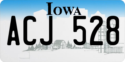 IA license plate ACJ528