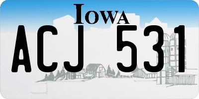 IA license plate ACJ531