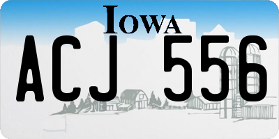 IA license plate ACJ556