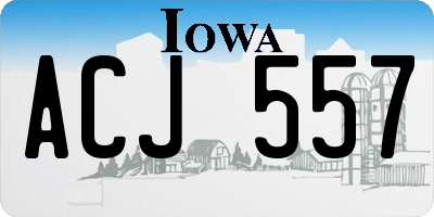 IA license plate ACJ557
