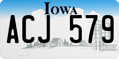 IA license plate ACJ579