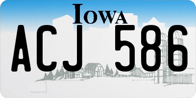 IA license plate ACJ586