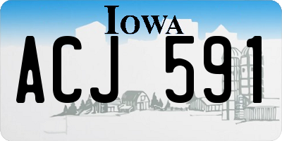 IA license plate ACJ591