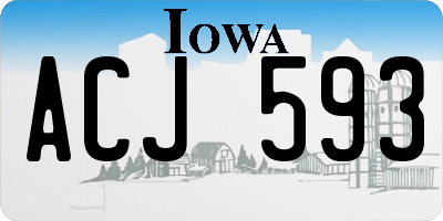 IA license plate ACJ593