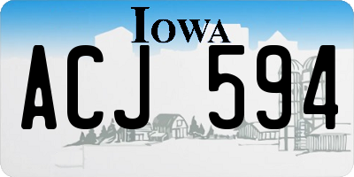 IA license plate ACJ594