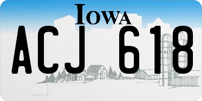 IA license plate ACJ618
