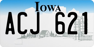 IA license plate ACJ621