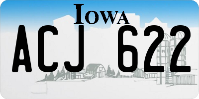 IA license plate ACJ622